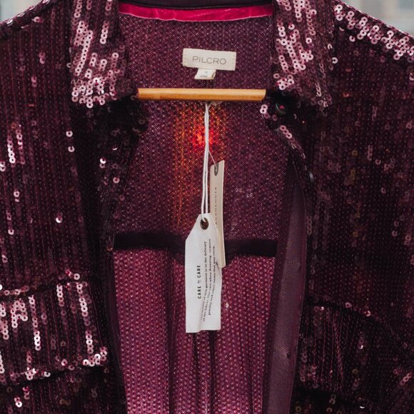 Sequin Anthropologie Cardigan - Picture 1 of 3